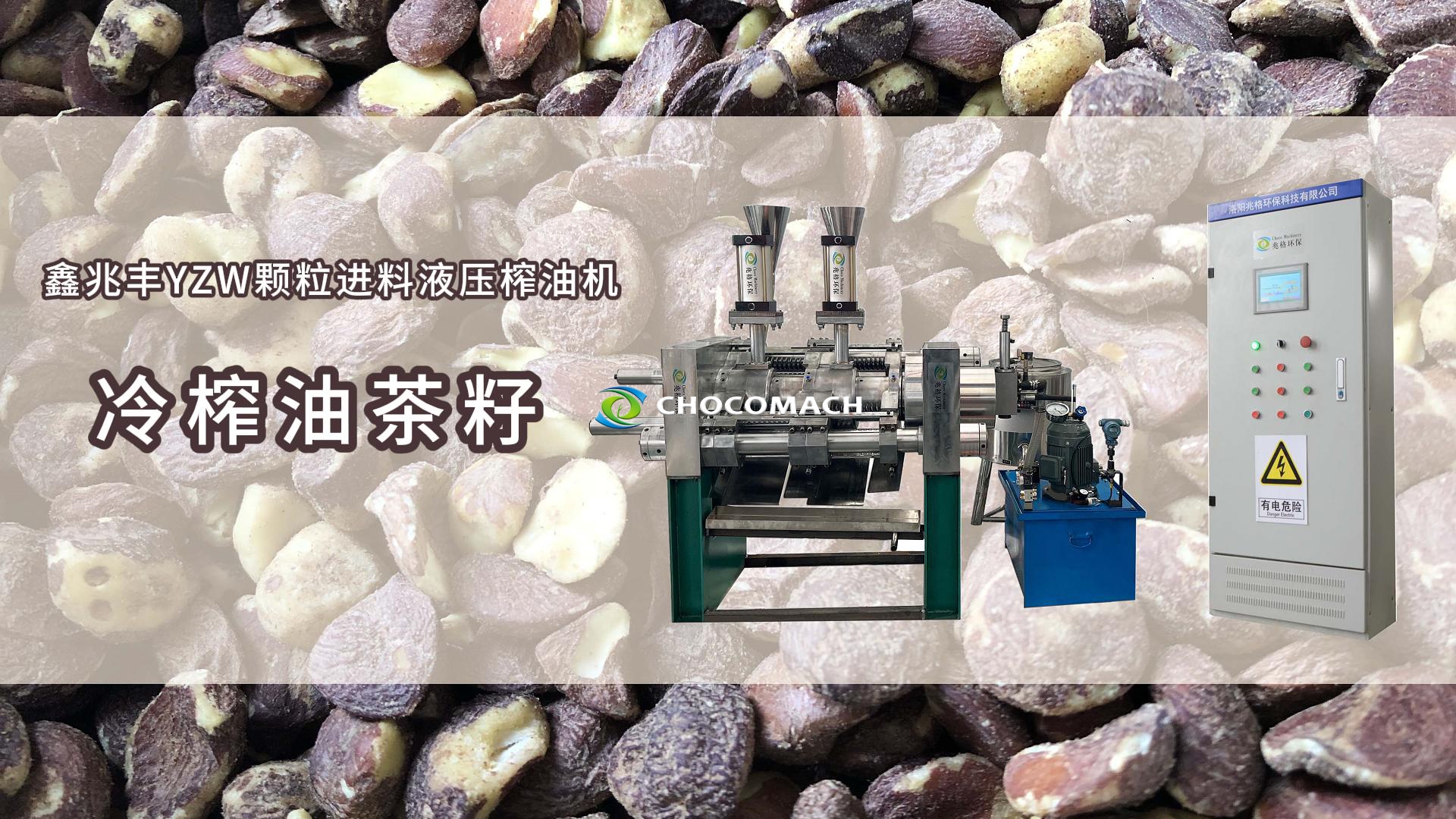 祝贺鑫兆丰全自动液压榨油机YZW处理茶籽颗粒测试成功